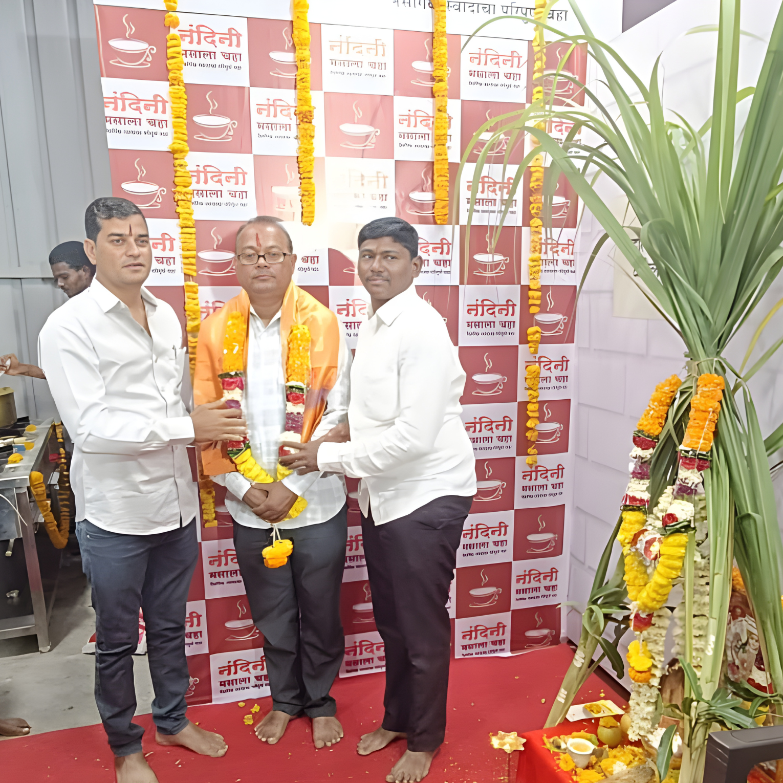 Evening chai moments at a Nandini outlet