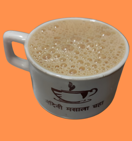 Elaichi Chai with soft cardamom aroma in a pastel cup